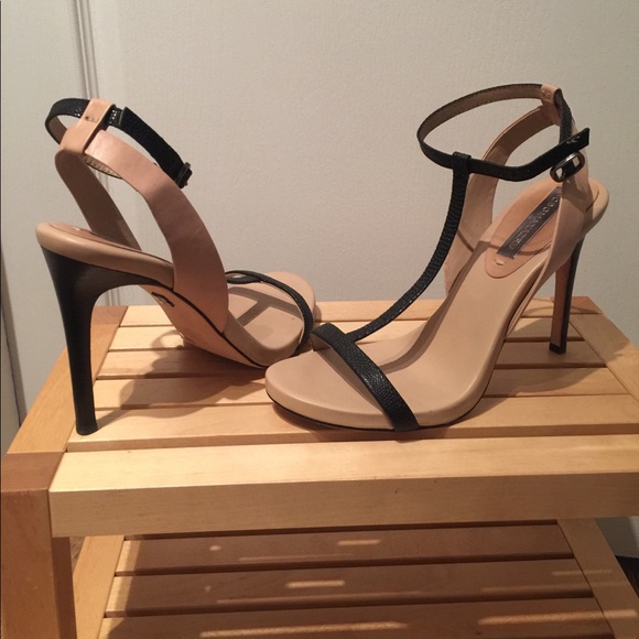 BCBG leather high heel T strap sandals **SOLD** - Picture 1 of 4